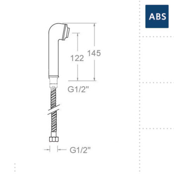 Лейка гигиенического душа Ramonsoler без рычага abs 9553
