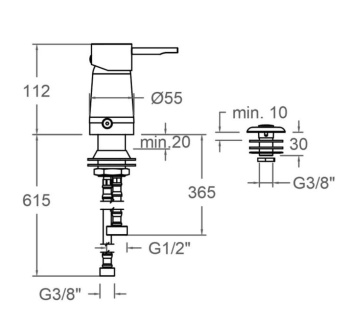 Смеситель для биде Ramonsoler Odisea 392302NM