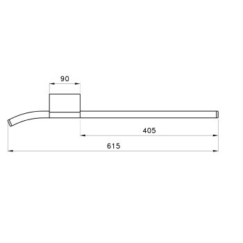 Полотенцедержатель настенный Stella Bamboo 40 см 602/40 хром BT 10001 CR00