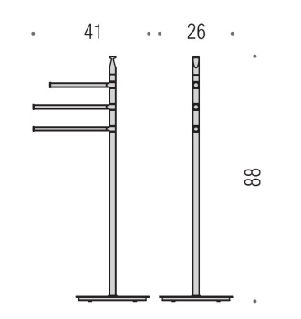Стойка с полотенцедержателями Colombo Planets 88 хром B9815.CR