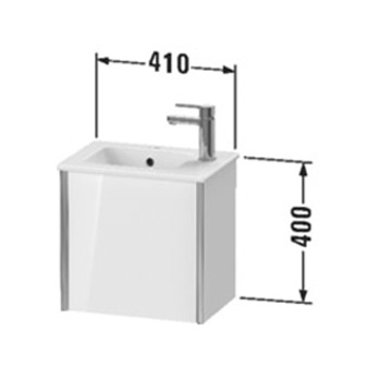 Duravit ME by Starck Раковина для мебели KT6417, 430х300мм, с переливос. с 1 отв под смеситель, цвет белый
