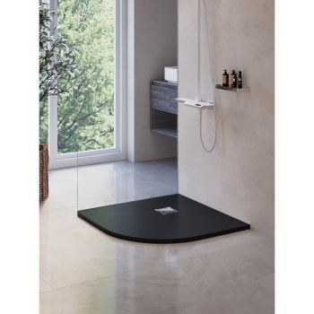 Душевой поддон полукруглый RGW Stone Tray ST/R-G Графит 1000x1000 мм 16153100-01