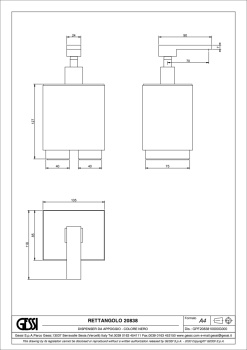 Дозатор для жидкого мыла Gessi Rettangolo 20838.031 Chrome