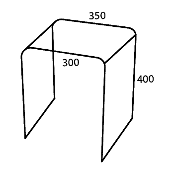 Стульчик из прозрачного акрила Jacuzzi 345*400*300мм для кабин Bali/Cloud 6505256A