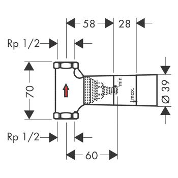 Cкрытая часть для запорного вентиля Axor 1/2 15973180