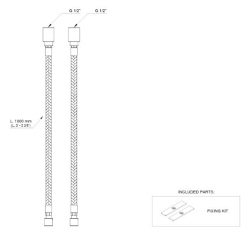 Комплект шлангов и соединений для смесителя CEA Design SET 02