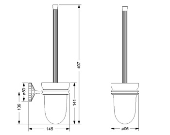 Ершик туалетный Jorger Cronos 637.00.000.000 chrome