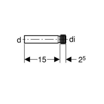 Впускной патрубок с манжетой 32 мм для писсуара Geberit 152.489.16.1 черный