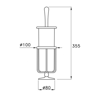 Ершик напольный с керамической колбой Stella Italica 1054 хром UN 10018 CR00