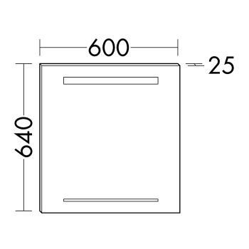 Burgbad Yumo Зеркало 60x64 см, с подсветкой  SIHH060
