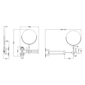 Зеркало косметическое Burlington A57 CHR хром