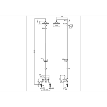 Держатель для душа Burlington V11-1 хром