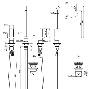 Смеситель для раковины Fima Carlo Frattini So F3191ACR click-clack, хром
