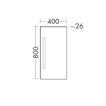 Burgbad Yumo Зеркало 40x80 см, с подсветкой  SIHO040 L