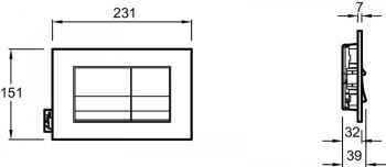 Кнопка смыва Jacob Delafon E20858-00 глянцевая белая