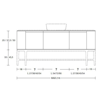 Комплект мебели Antonio Lupi ILBagno тумба напольная с раковиной 180x54, Grey smog opaco, зеркало Fume и смеситель, хром А0002425185