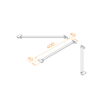 Штанга держатель RGW O-206 CP хром 06400206-010
