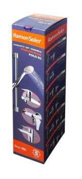 Смеситель для раковины Ramonsoler Ypsilon комплект: смеситель для ванны со штангой и ручным душем + plus 6474