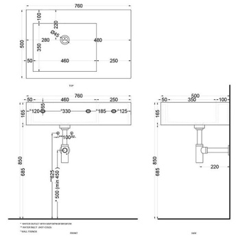 Раковина накладная Cielo I Narcisi NALAMSXSF AM 76 см левая коричневый
