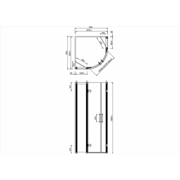 Душевой уголок Burlington C23 хром