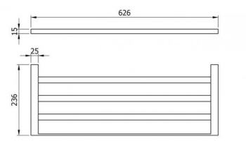 Полка для полотенец Nofer Corinto черная 16923.N