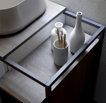 Тумба под раковину напольная Simas Frame FM1 сер. ясень 105x72 см серый