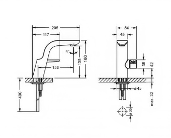 Смеситель для раковины Jorger Exal 632.10.334.011 бронза