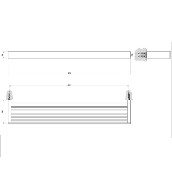 Полка для душа Gessi Rettangolo 20949.099 Black Xl
