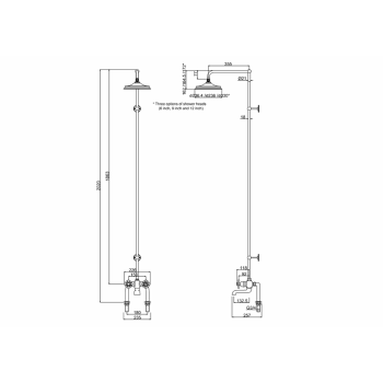 Смеситель для душа с термостатом Burlington T2DS хром