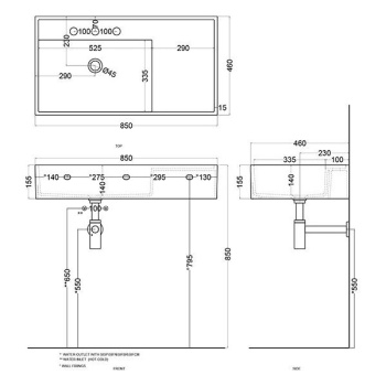 Раковина накладная Cielo Plinio PNLA85 CO 85 см красный