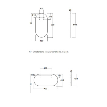 Зеркало Globo Opi-Mirrors размер 90x45 см OP006MAR