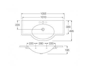 Раковина подвесная\встраиваемая Hatria SOPHIE  YU9001