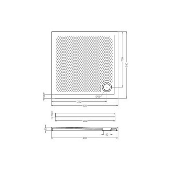 Душевой поддон Artceram 90x90х5.5cм., квадратный, grigio oliva PDQ008 15 00