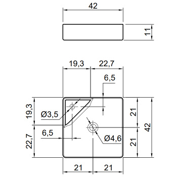 Раковина Antonio Lupi Simplo 42х42х11, 1 отв., белый А0002423864