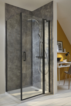 Боковая стенка 90 см Jacob Delafon Contra E22FT90-BL, стекло прозрачное