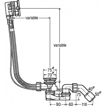 Комплект накладок к сливу-переливу Viega 728007 белый