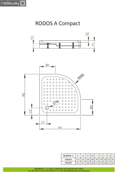 Душевой поддон Radaway Rodos A900 900 4P99155-03