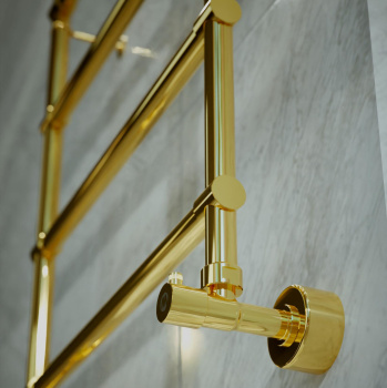 Полотенцесушитель водяной Margaroli Sole 4424704BNGO 72x54 золото