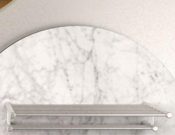 Полка для полотенец Nofer ROMA с дополнительным вешалом матовая 16822.S