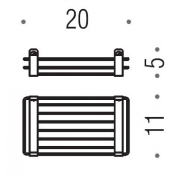 Угловая полочка Colombo Angolari хром B9631.CR