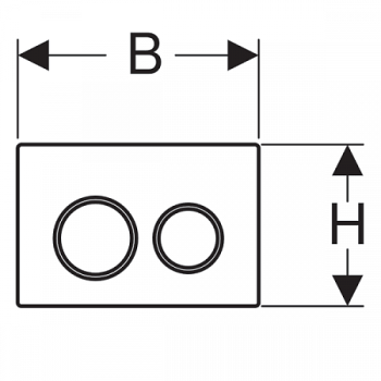 Клавиша смыва Geberit Omega 20 115.085.JQ.1, глянцевый хром