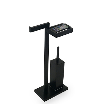 3SC SK 3.0 Стойка напольная, с держателем тб, полочкой и ёршиком, цвет: чёрный матовый  SK52XNO