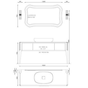 Комплект мебели Antonio Lupi ILBagno тумба напольная с раковиной 162x54, Havano Lucido, зеркало Fume и смеситель, хром А0002425175