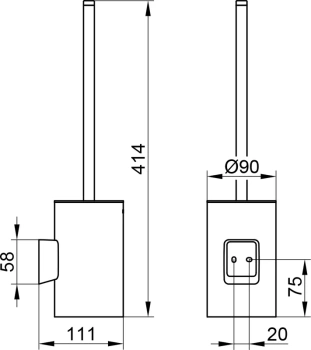 Ершик для унитаза Keuco Aveno 14664019000 хром\белый