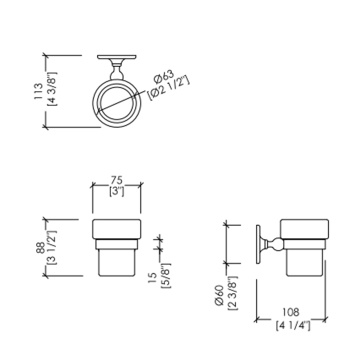 Стакан подвесной Devon&Devon Cavendish хром WM03CR