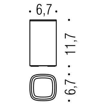 Стакан настольный Colombo Trenta черный матовый B3041.NM