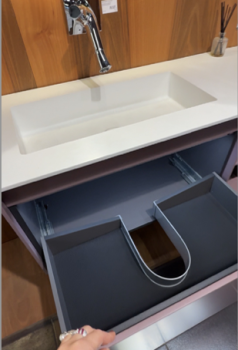 Тумба с раковиной  Brenta Fly 1200 800 400 500 H445 Mokka Mat 10 12 Solid Surface