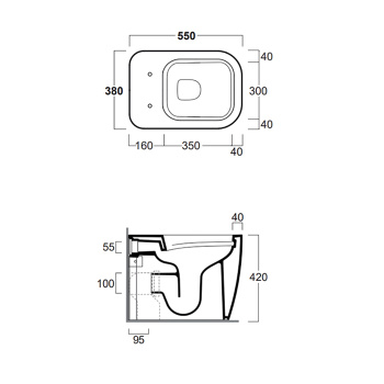 Комплект креплений для напольных унитаза/биде Simas F91 Cr
