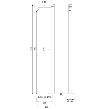 Смеситель для раковины Cea Design Ziqq ZIQ 41 S сталь