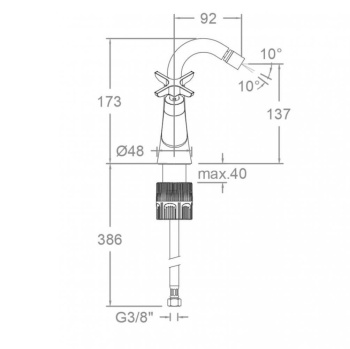 Смеситель для биде Ramonsoler Adagio черный 910301NM